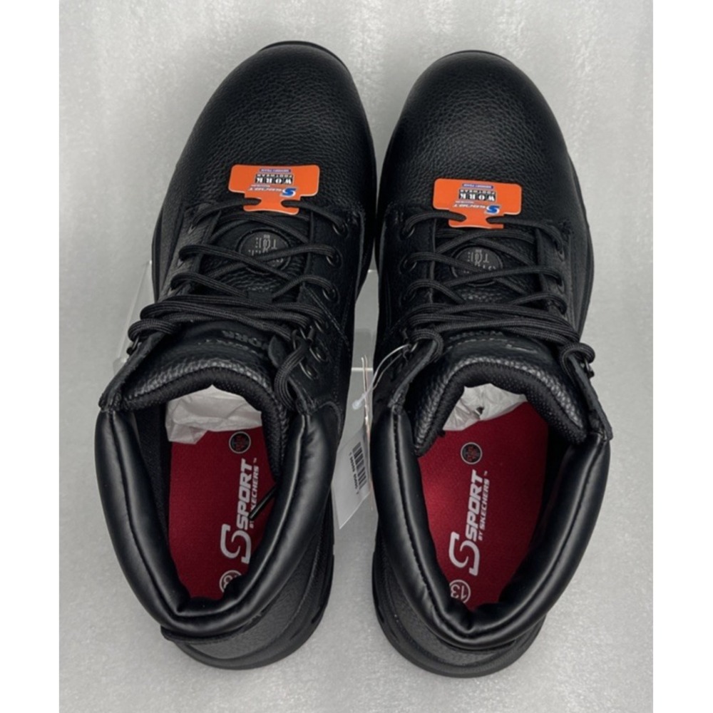 S Sport By Skechers Elton Black Steel Toe Leather Work Boots Men's Size 13‎ NEW - Picture 11 of 16